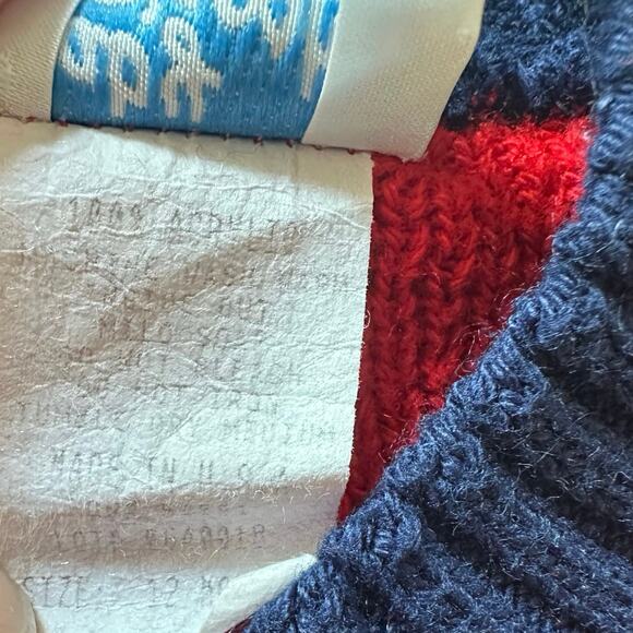 Vintage baby b’gosh red button up cardigan sweater teddy bear sz 12 months bow - Picture 7 of 10